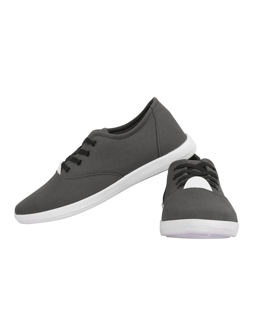 kzaara grey canvas lace up sneakers - 16533731 - Zoom Image - 2