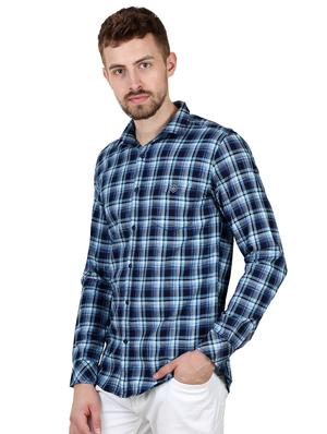 blue checkered casual shirt - 16534225 - Standard Image - 2