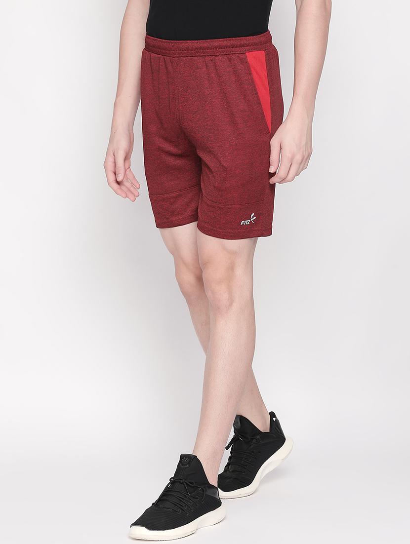 maroon solid shorts - 16534883 - Zoom Image - 2