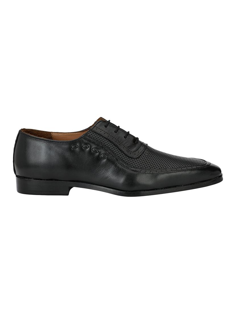 missali shoes black leather lace-up oxfords - 16535722 - Zoom Image - 2