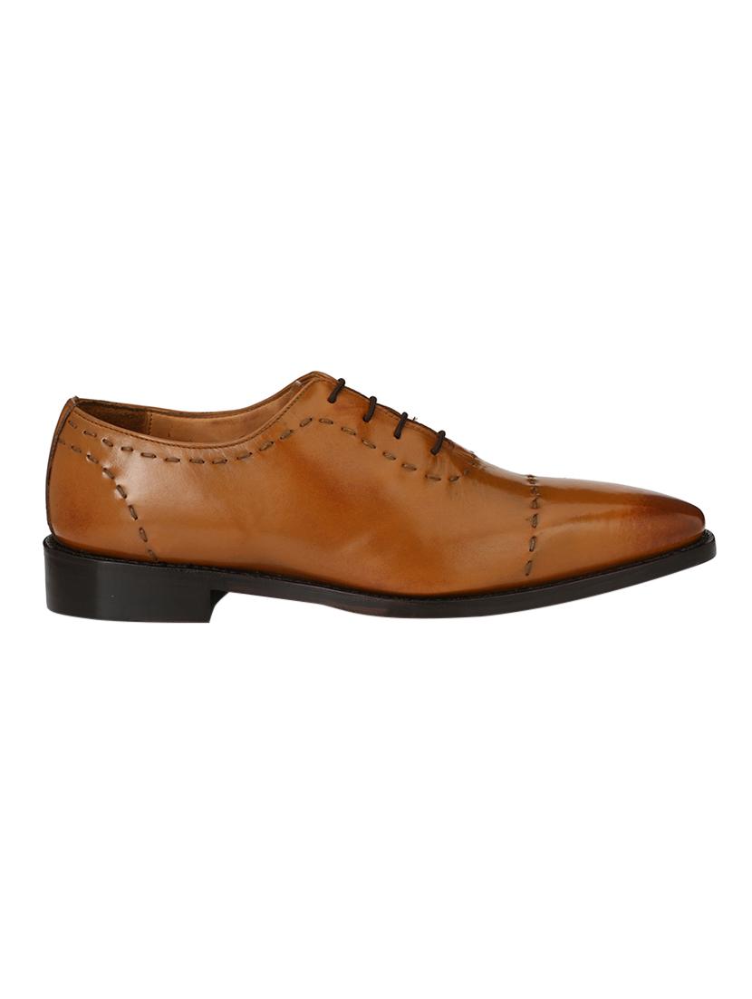 missali shoes tan leather lace-up oxfords - 16535773 - Zoom Image - 2