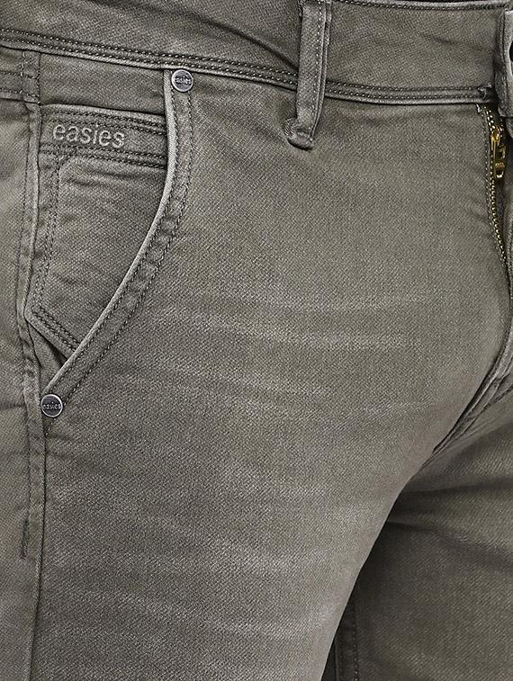 olive green light washed denim jeans - 16536209 - Zoom Image - 5