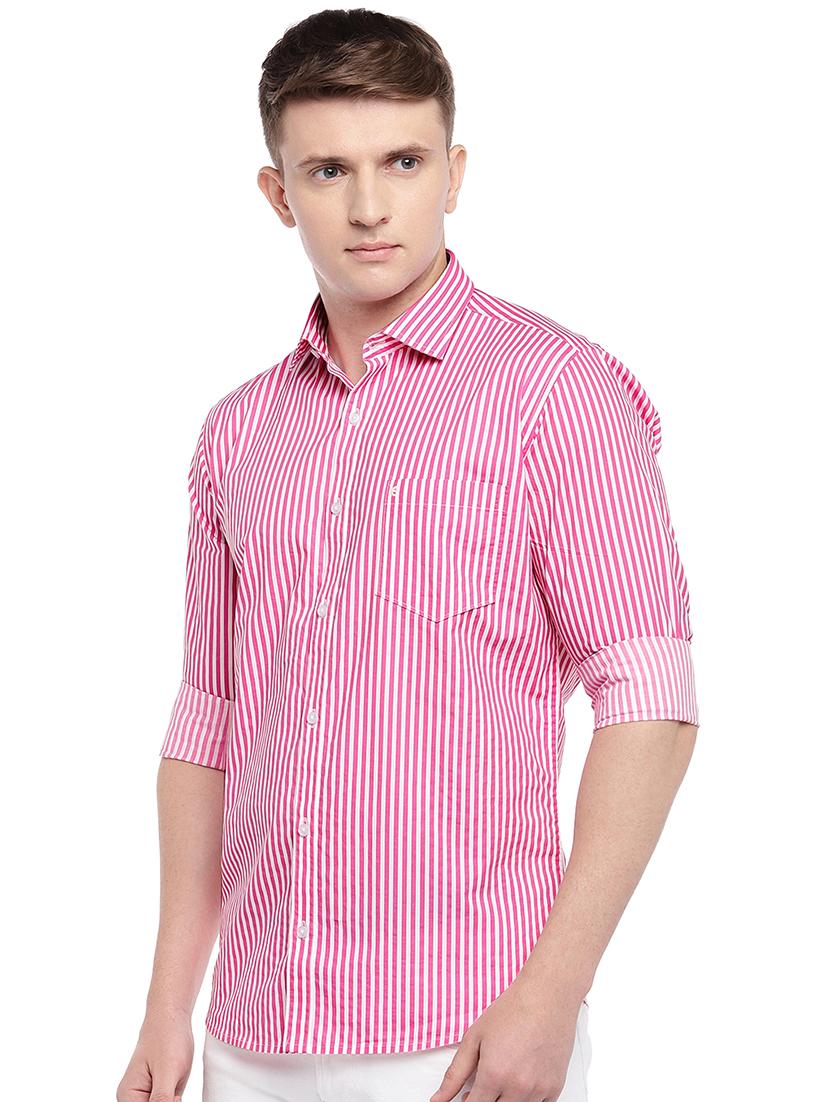 pink striped casual shirt - 16536221 - Zoom Image - 2