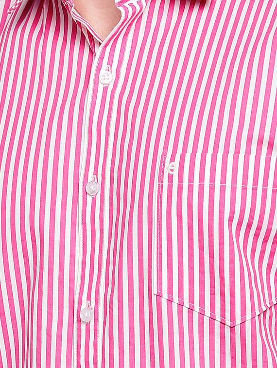 pink striped casual shirt - 16536221 - Zoom Image - 5