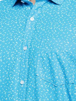 blue printed casual shirt - 16536237 - Standard Image - 5