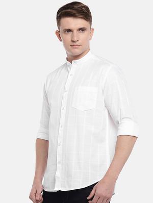 white checkered casual shirt - 16536248 - Standard Image - 2