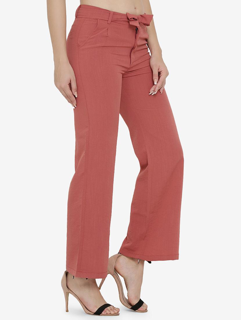 tie up waist solid wide leg trouser - 16536413 - Zoom Image - 2