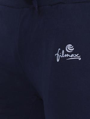 navy blue solid joggers - 16536417 - Standard Image - 5