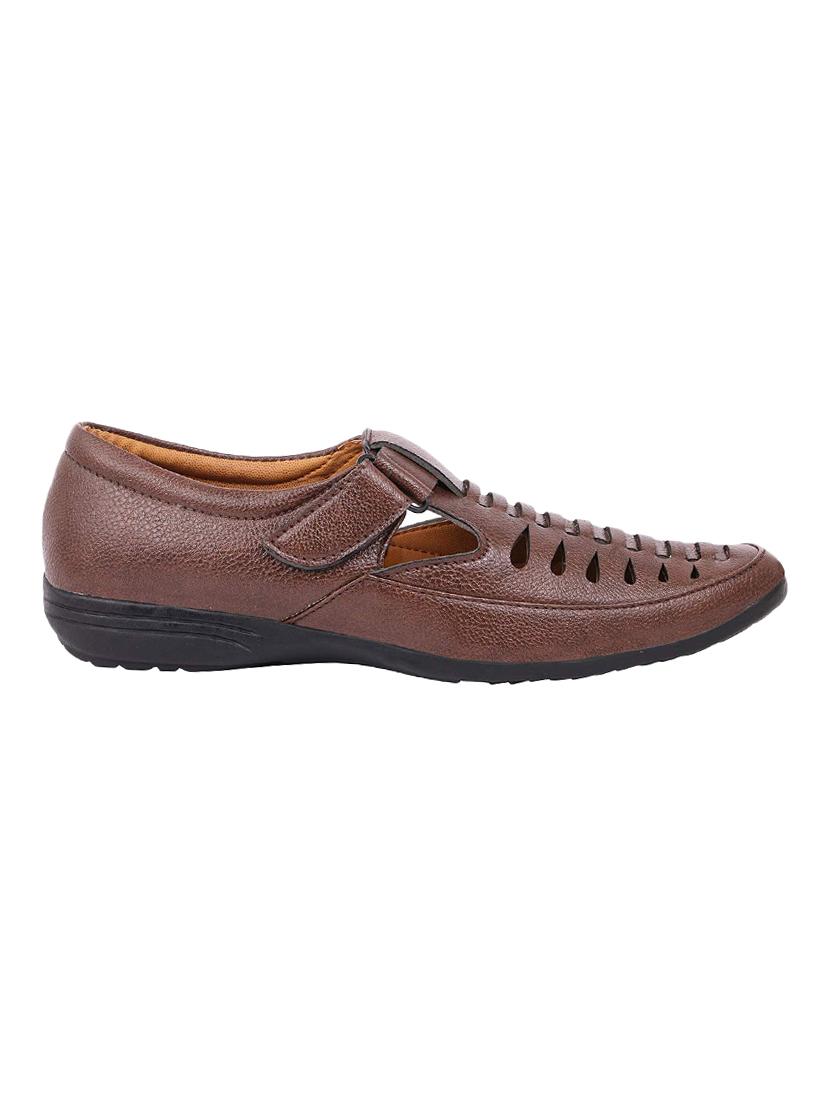 biggie brown leatherette back strap sandals - 16537323 - Zoom Image - 2