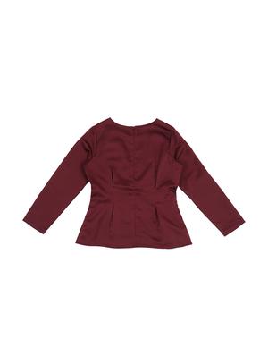round neck pleat detailed top - 16537596 - Standard Image - 2