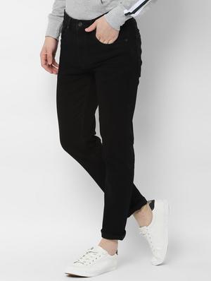black solid plain jeans - 16537881 - Standard Image - 2