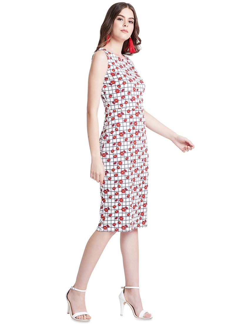 boat neck floral sheath dress - 16538120 - Zoom Image - 2