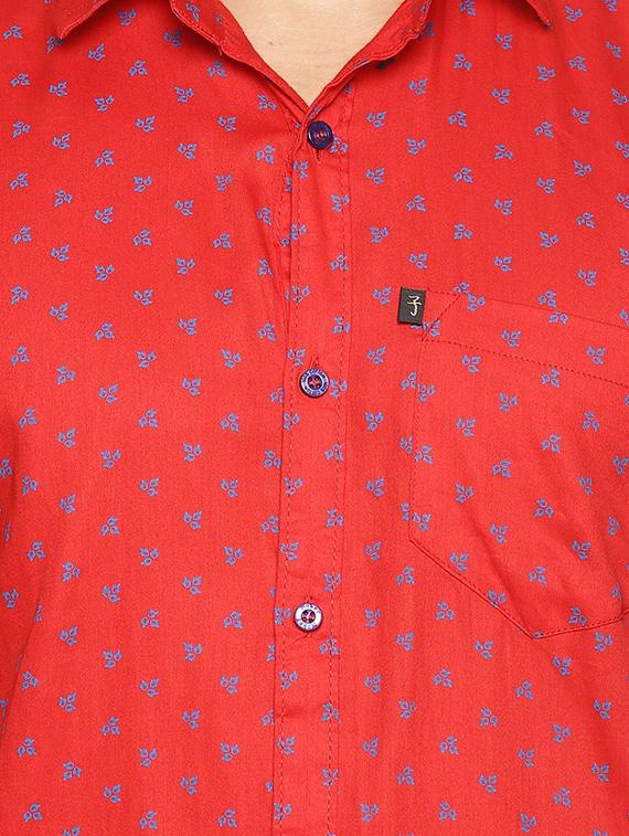 red printed casual shirt - 16538257 - Zoom Image - 5