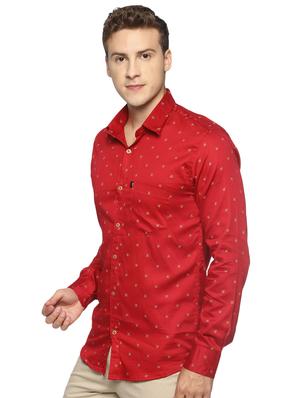 red printed casual shirt - 16538260 - Standard Image - 2