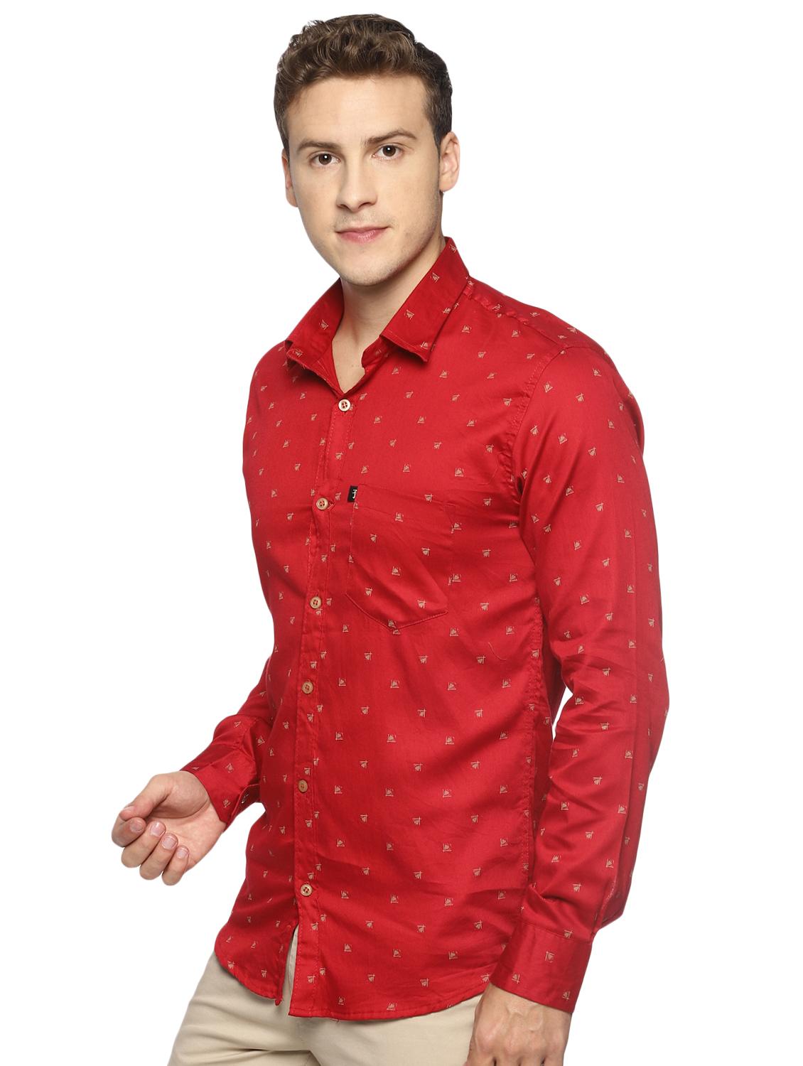 red printed casual shirt - 16538260 - Zoom Image - 2