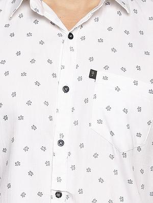 white printed casual shirt - 16538264 - Standard Image - 5