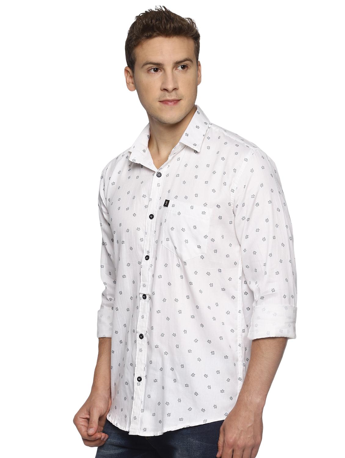white printed casual shirt - 16538264 - Zoom Image - 2