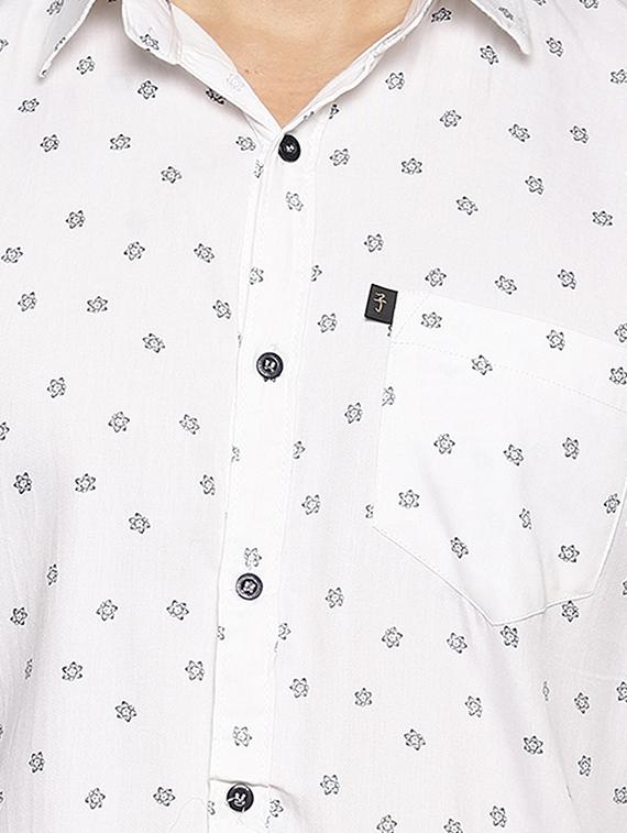 white printed casual shirt - 16538264 - Zoom Image - 5