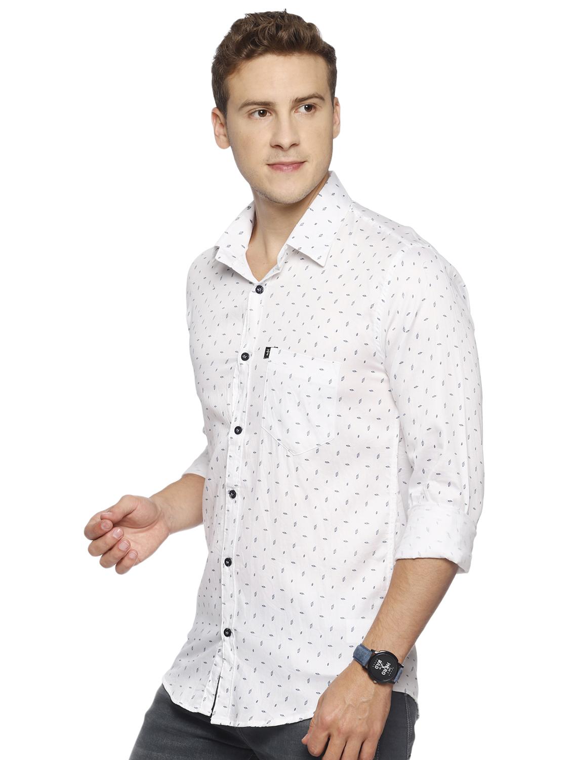 white printed casual shirt - 16538270 - Zoom Image - 2