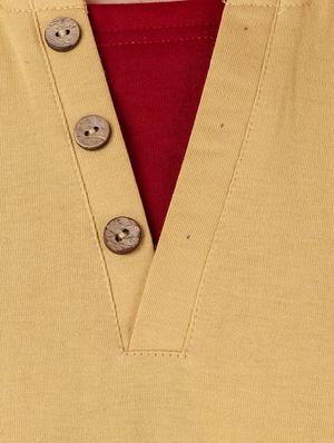 beige cut & sew t-shirt - 16538443 - Standard Image - 5