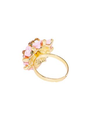 pink gold plated hand ring - 16538619 - Standard Image - 2