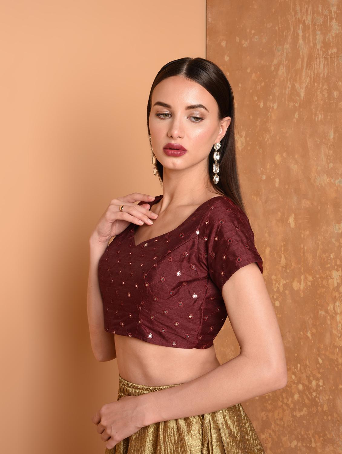 mirror embroidered blouse - 16539113 - Zoom Image - 2