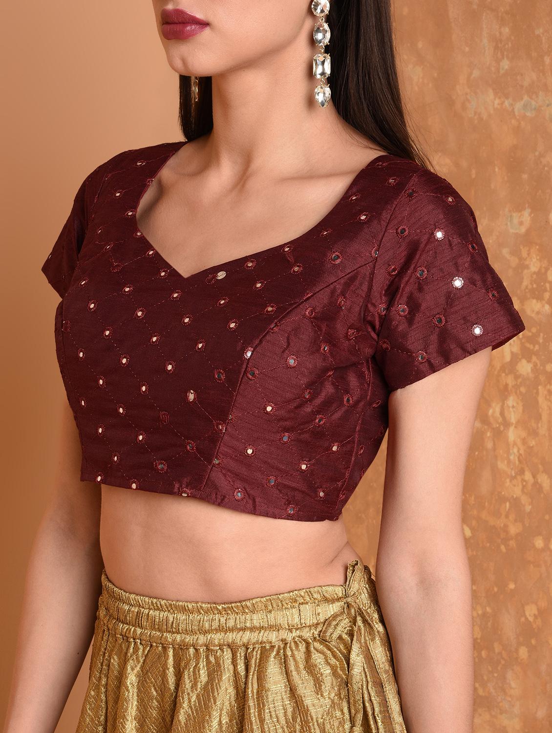 mirror embroidered blouse - 16539113 - Zoom Image - 5