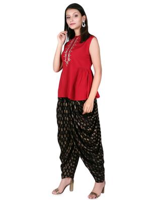 block print dhoti salwar - 16539489 - Standard Image - 2