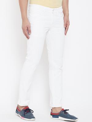 white plain denim jeans - 16539687 - Standard Image - 2