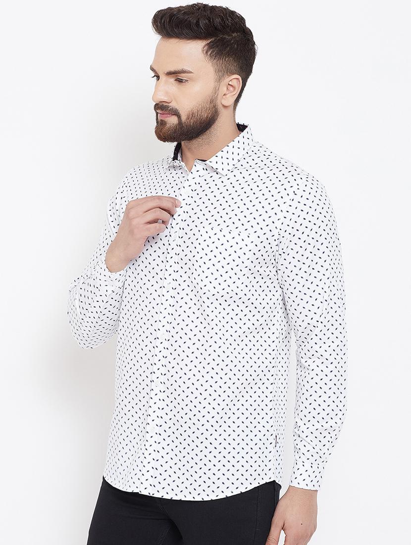 white cotton casual shirt - 16539723 - Zoom Image - 2