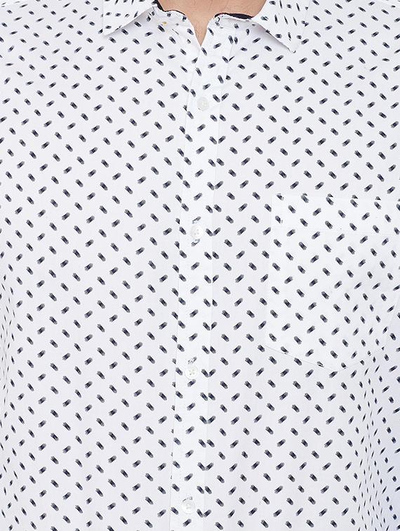 white cotton casual shirt - 16539723 - Zoom Image - 5