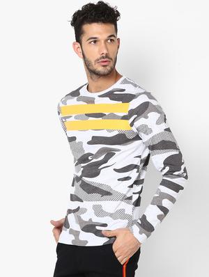 white camouflage print t-shirt - 16539814 - Standard Image - 2