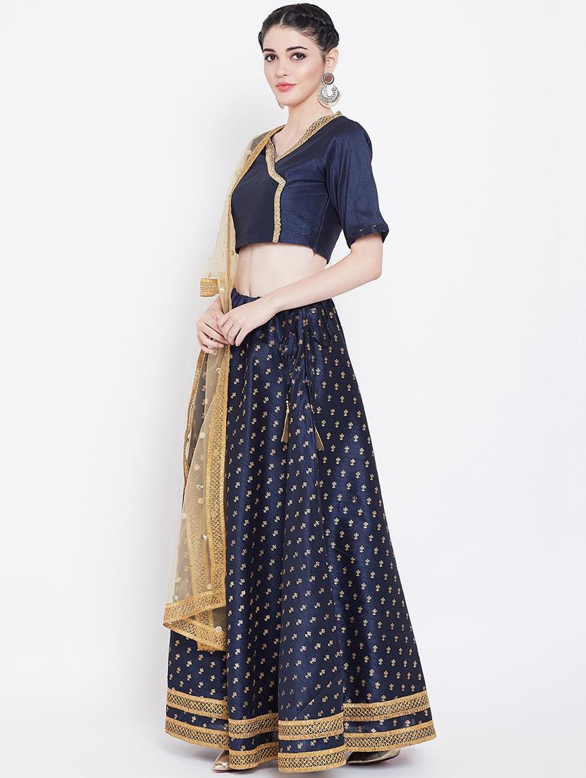 contrast printed lehenga - 16542130 - Zoom Image - 2