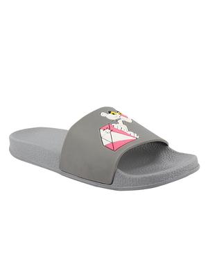 do bhai grey rubber pink panther flip flops - 16542473 - Standard Image - 2