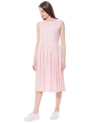 rosewater pink polka dot a-line dress - 16542584 - Standard Image - 2