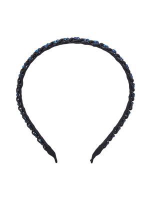 jewelz black metal hairband with multi blue plastic crystals - 16542636 - Standard Image - 2