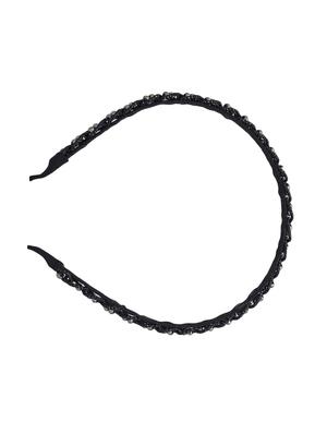 jewelz black metal hairband with multi grey plastic crystals - 16542638 - Standard Image - 2
