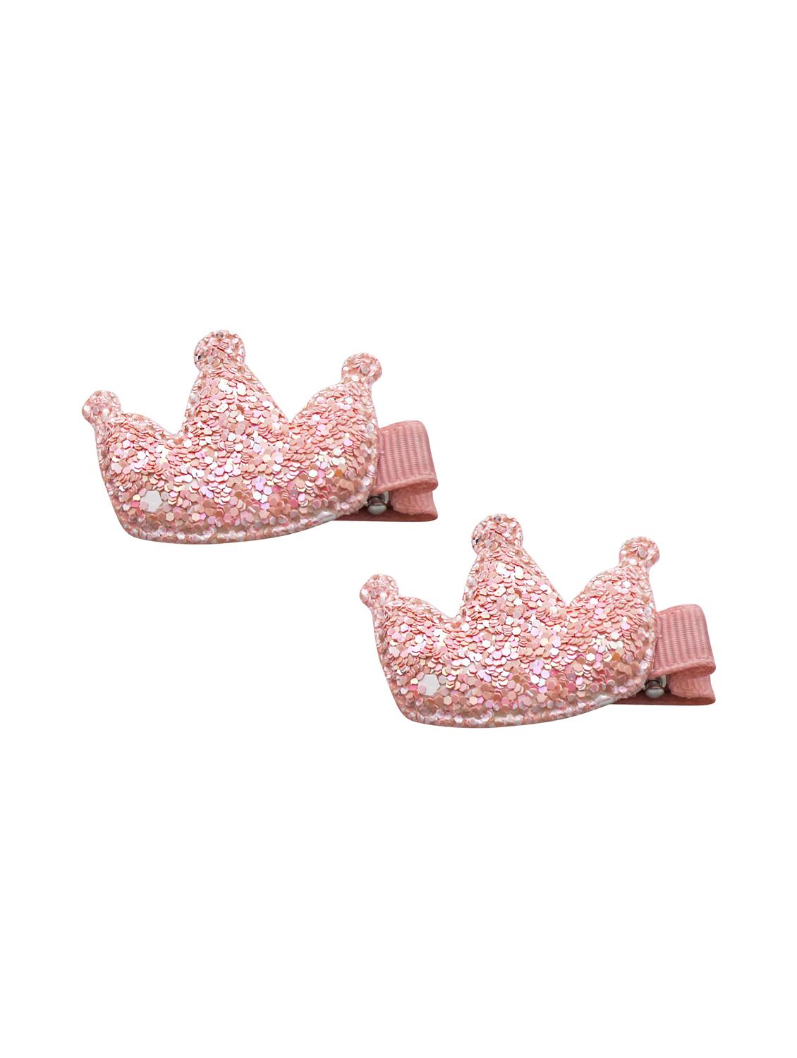 jewelz pair of pink coloured crown shaped clips for girls - 16542685 - Zoom Image - 2
