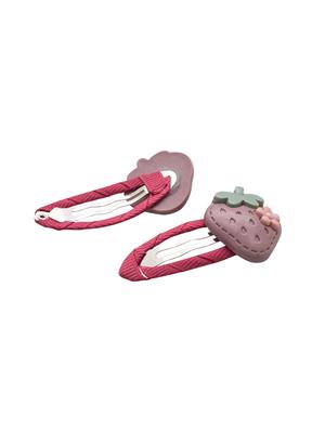 jewelz pair of straberry and flower design hair clips for kids - 16542742 - Standard Image - 2
