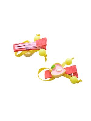 jewelz pair of apple shaped hair clips with multi beads for baby girls - 16542755 - Standard Image - 2