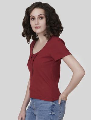 tie knot solid tee - 16543034 - Standard Image - 2
