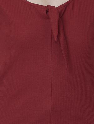 tie knot solid tee - 16543034 - Standard Image - 5