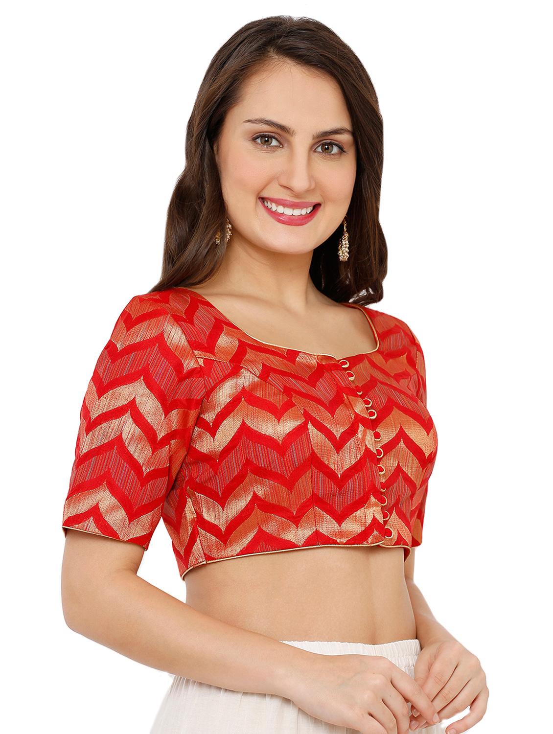 chevron printed blouse - 16543670 - Zoom Image - 2