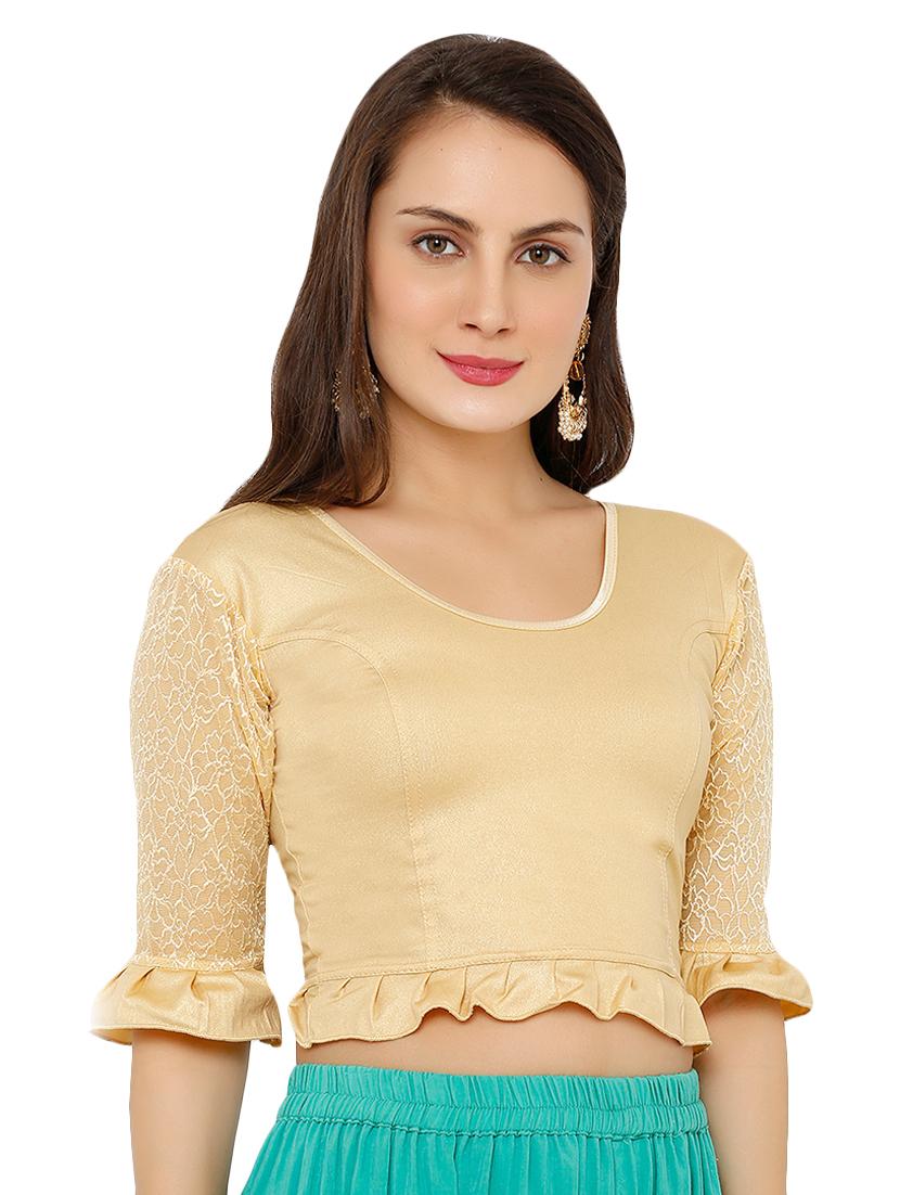 lace solid blouse - 16543693 - Zoom Image - 2