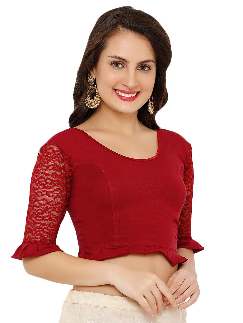 bell sleeves solid blouse - 16543697 - Zoom Image - 2