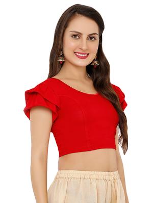 ruffle solid blouse - 16543722 - Standard Image - 2