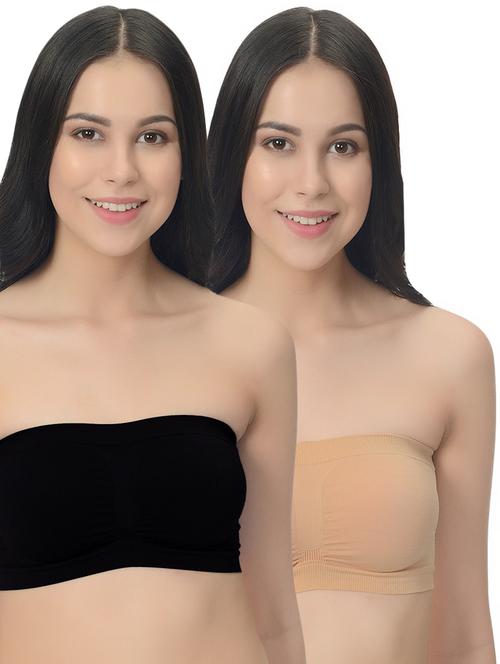 set of 2 solid tube bra - 16544449 - Standard Image - 1