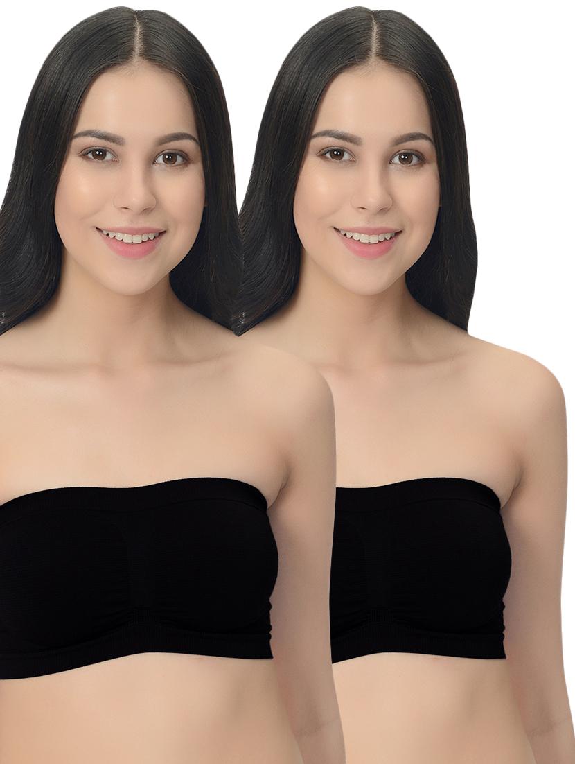 set of 2 solid tube bra