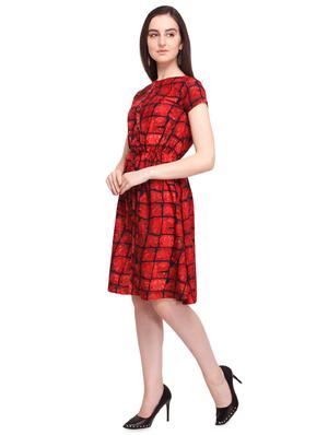 drawstring waist abstract a-line dress - 16544485 - Standard Image - 2