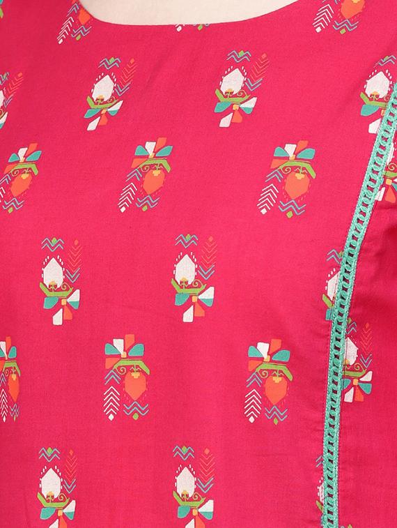 block printed a-line kurti - 16545009 - Zoom Image - 5